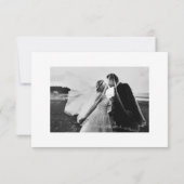 Eenvoudige Elegante Script Trouwfoto Bedankkaart (Achterkant)