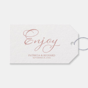 Eenvoudige Elegante Script Trouwgunstlabels Cadeaulabel