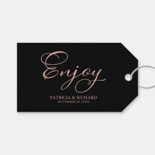 Eenvoudige Elegante Script Trouwgunstlabels Cadeaulabel