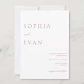 Eenvoudige elegante scriptinvocatie kaart (Voorkant)