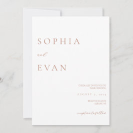 Eenvoudige elegante scriptinvocatie kaart