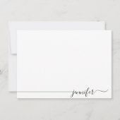 Eenvoudige elegante scriptnaam notitiekaartje (Voorkant)