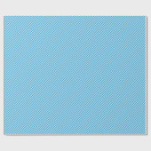 Eenvoudige elegante smalle gestreepte patroon blau cadeaupapier (Vlak)