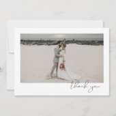 Eenvoudige elegante Sophisticated Minimal Photo We Bedankkaart (Voorkant)