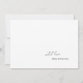 Eenvoudige elegante Sophisticated Minimal Photo We Bedankkaart (Achterkant)