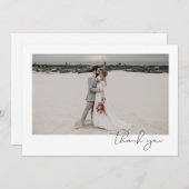 Eenvoudige elegante Sophisticated Minimal Photo We Bedankkaart (Voorkant / Achterkant)