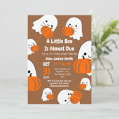 Eenvoudige Elegante Spooky Ghost, Halloween Baby s Kaart (Staand voorkant)