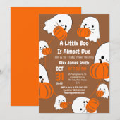 Eenvoudige Elegante Spooky Ghost, Halloween Baby s Kaart (Voorkant / Achterkant)