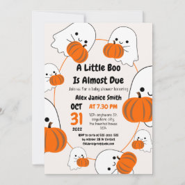 Eenvoudige Elegante Spooky Ghost, Halloween Baby s Kaart