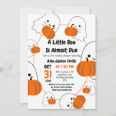 Eenvoudige Elegante Spooky Ghost, Halloween Baby s Kaart (Voorkant)