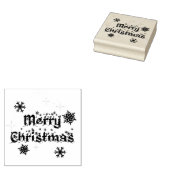 Eenvoudige elegante sprankelende kerst glitter spr rubberstempel (Gestempeld)