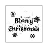 Eenvoudige elegante sprankelende kerst glitter spr rubberstempel (Afrduk)