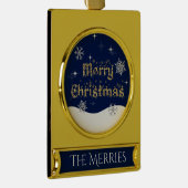 Eenvoudige elegante sprankelende kerst glitter spr verguld banner ornament (Rechts)