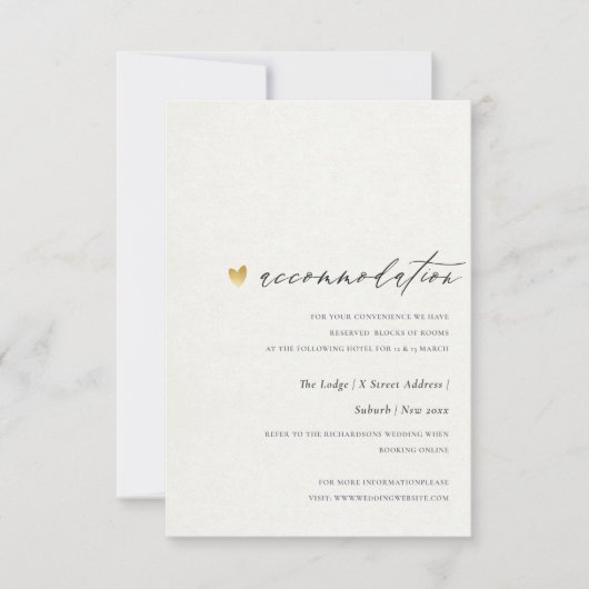 EENVOUDIGE ELEGANTE SQ KRAFT TYPOGRAPHY Accommodat Kaart (Voorkant)