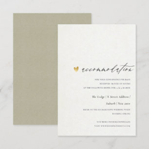 EENVOUDIGE ELEGANTE SQ KRAFT TYPOGRAPHY Accommodat Kaart