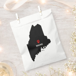Eenvoudige elegante staat van Maine bruiloft Bedankzakje