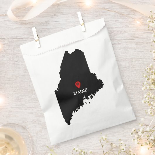 Eenvoudige elegante staat van Maine bruiloft Bedankzakje (Geknipt)
