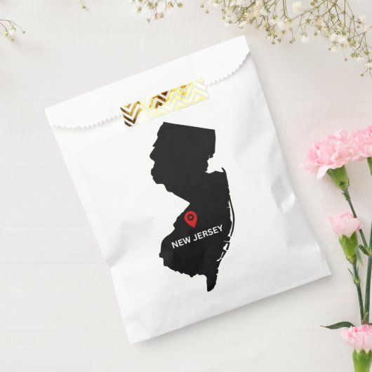 Eenvoudige elegante staat van New Jersey bruiloft Bedankzakje (Gezegeld)
