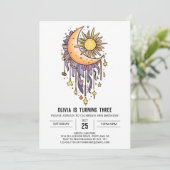 Eenvoudige Elegante Sterren Digitale Verjaardag Kaart (Staand voorkant)