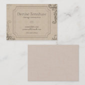 Eenvoudige Elegante Stijl Scroll en Lijst Visitekaartje (Voorkant / Achterkant)