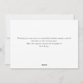 Eenvoudige Elegante Stijlvolle 4 FOTO Kerstmis Gro Feestdagenkaart (Achterkant)