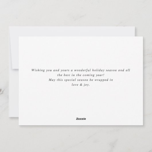 Eenvoudige Elegante Stijlvolle 4 FOTO Kerstmis Gro Feestdagenkaart (Achterkant)