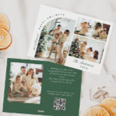 Eenvoudige Elegante Stijlvolle 5 FOTO Kerstmis Gro Feestdagenkaart