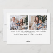 Eenvoudige Elegante Stijlvolle 7 FOTO Kerstmis Gro Feestdagenkaart (Achterkant)