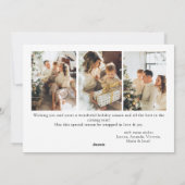 Eenvoudige Elegante Stijlvolle 7 FOTO Kerstmis Gro Feestdagenkaart (Achterkant)