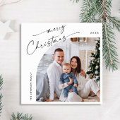 Eenvoudige elegante stijlvolle FOTO Kerstmis Groet Feestdagenkaart