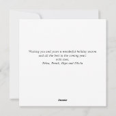 Eenvoudige elegante stijlvolle FOTO Kerstmis Groet Feestdagenkaart (Achterkant)