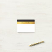 Eenvoudige elegante, stijlvolle, witte strepen en  post-it® notes (Op bureau)