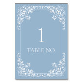 Eenvoudige elegante stoffige blauw rand kaart (Voorkant)