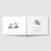 Eenvoudige elegante strand trouwgolf gastenboek (Volledig)