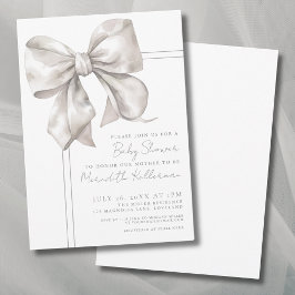 Eenvoudige Elegante Strik Baby Shower Kaart