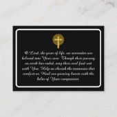Eenvoudige Elegante Sympathie Memorial Foto Gebed  Visitekaartje (Achterkant)