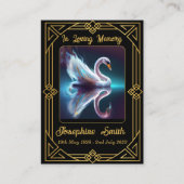 Eenvoudige Elegante Sympathie Memorial Zwart Gebed Visitekaartje (Voorkant)