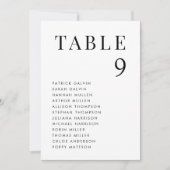 Eenvoudige Elegante Tafel Zitkaart Kaart (Voorkant)