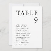 Eenvoudige Elegante Tafel Zitkaart Kaart (Achterkant)