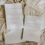 Eenvoudige elegante tekst | Boho bruiloft gastgege Informatiekaartje<br><div class="desc">Deze minimalistische en elegante huwelijksgastendetailinformatiekaarten bevatten boho terracotta tekst op een schone witte achtergrond,  voor een eenvoudige en stijlvolle look. U kunt deze kaarten gebruiken voor routebeschrijving,  ontvangst- of vervoersinformatie,  hotel- of accommodatiegegevens en alle andere trouwgegevens die u uw gasten moet weten.</div>