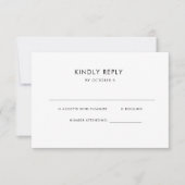Eenvoudige Elegante Tekst | Boho Bruiloft RSVP Kaartje (Voorkant)