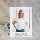 Eenvoudige elegante tekst en foto | 2023 Afstudere Kaart