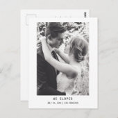 Eenvoudige elegante tekst en foto | Aankondiging v Briefkaart (Voorkant / Achterkant)
