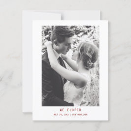 Eenvoudige elegante tekst en foto | Aankondiging v Briefkaart