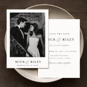  eenvoudige elegante tekst en foto bruiloft save the date