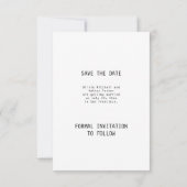 Eenvoudige elegante tekst en foto | Bruiloft Save The Date (Achterkant)