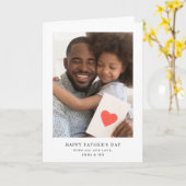 Eenvoudige Elegante Tekst en Foto | Gelukkige Vade Kaart (Gele Bloem)