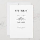 Eenvoudige Elegante Tekst en Foto | Save The Date (Achterkant)