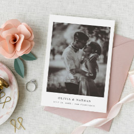 Eenvoudige Elegante Tekst en Foto | Trouwen Save The Date