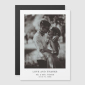 Eenvoudige elegante tekst en foto | Weddenschap Ha (Voorkant / Achterkant)